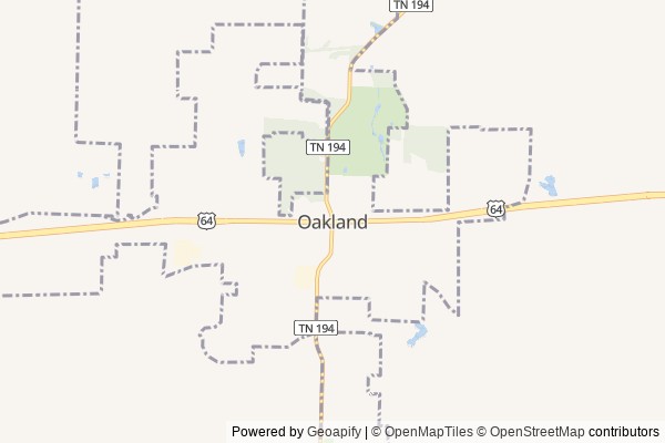 Oakland digital marketing agency - Local SEO in Oakland TN - GeoGrid map of Oakland NY visibility
