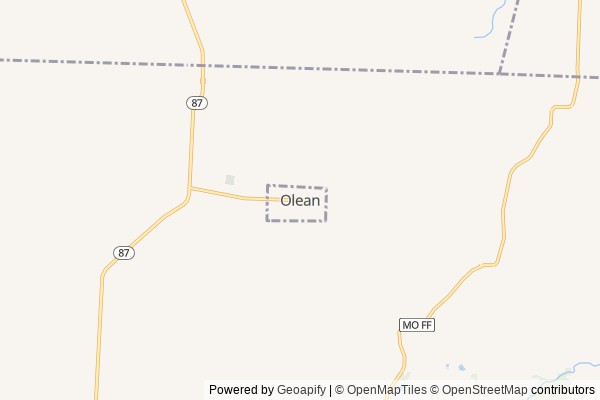 Olean digital marketing agency - Local SEO in Olean MO - GeoGrid map of Olean NY visibility