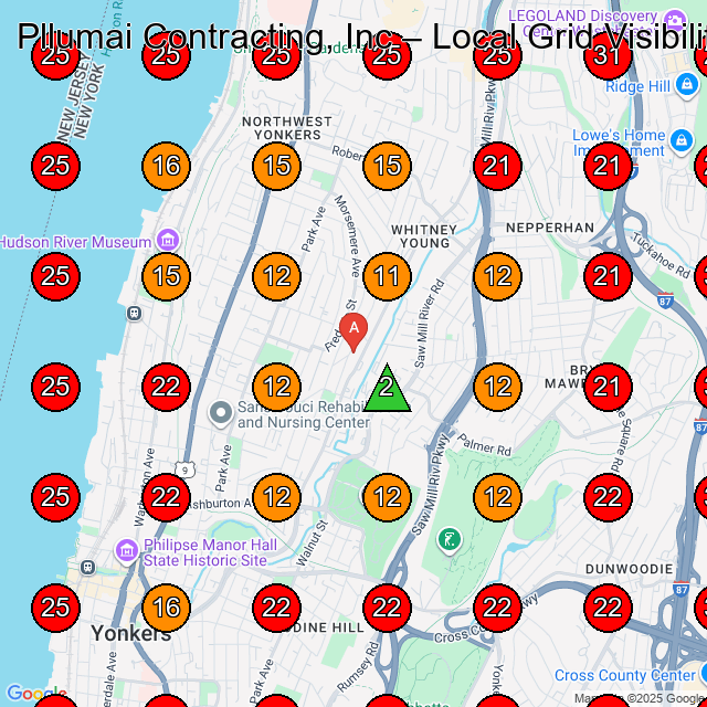Pllumai Contracting, Inc GeoGrid visibility map for General Contractor in Yonkers