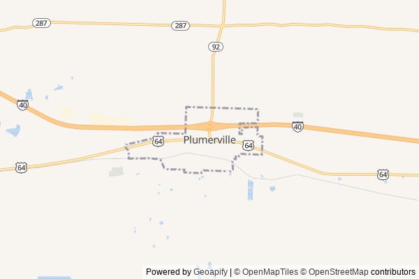 Plumerville digital marketing agency - Local SEO in Plumerville AR - GeoGrid map of Plumerville NY visibility