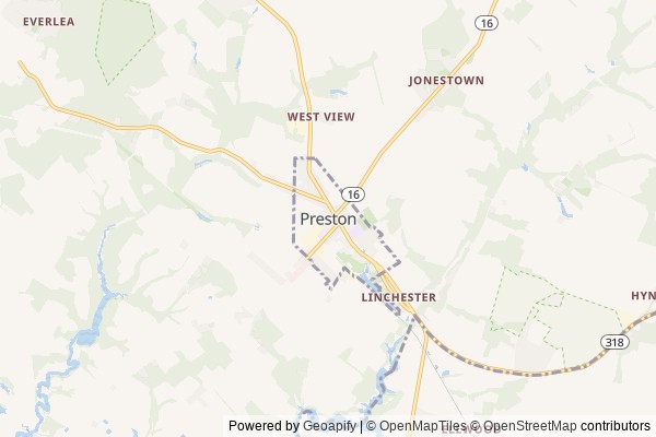 Preston digital marketing agency - Local SEO in Preston MD - GeoGrid map of Preston NY visibility