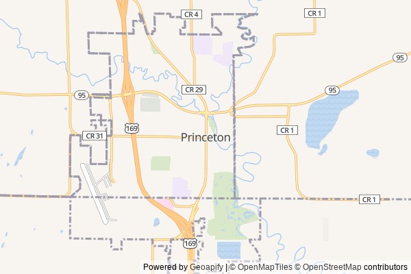 Princeton digital marketing agency - Local SEO in Princeton MN - GeoGrid map of Princeton NY visibility