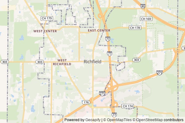 Richfield digital marketing agency - Local SEO in Richfield OH - GeoGrid map of Richfield NY visibility