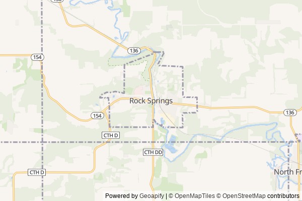 Rock Springs digital marketing agency - Local SEO in Rock Springs WI - GeoGrid map of Rock Springs NY visibility