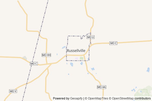 Russellville digital marketing agency - Local SEO in Russellville MO - GeoGrid map of Russellville NY visibility