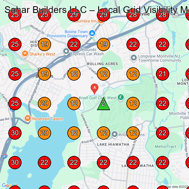 Sahar Builders LLC GeoGrid visibility map for Construction Company in None