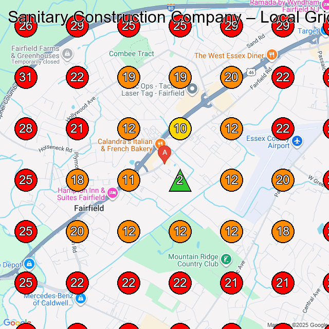 Sanitary Construction Company GeoGrid visibility map for Construction Company in None