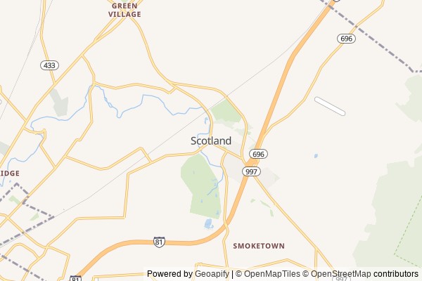 Scotland digital marketing agency - Local SEO in Scotland PA - GeoGrid map of Scotland NY visibility