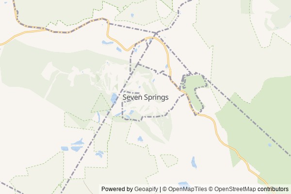 Seven Springs digital marketing agency - Local SEO in Seven Springs PA - GeoGrid map of Seven Springs NY visibility
