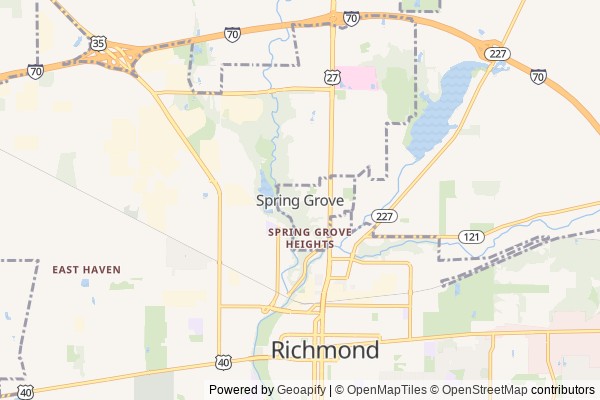 Spring Grove digital marketing agency - Local SEO in Spring Grove IN - GeoGrid map of Spring Grove NY visibility