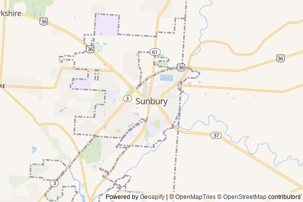 Sunbury digital marketing agency - Local SEO in Sunbury OH - GeoGrid map of Sunbury NY visibility