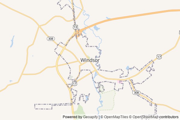 Windsor digital marketing agency - Local SEO in Windsor NC - GeoGrid map of Windsor NY visibility